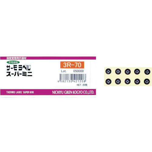 Nichio Giken Thermo标签超级迷 3点显示不可逆的60度
Thermo标签Supermini 3R 3R-60