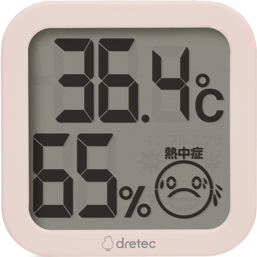        Dropec数字热/湿度计粉红色 O-421PK