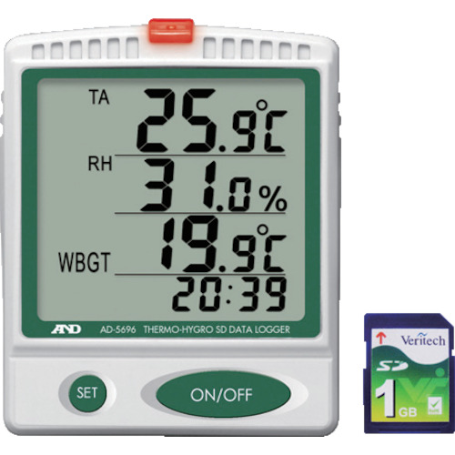 作为数字温度和湿度SD数据记录器AD5696（包括1个单位） 1-2400-01