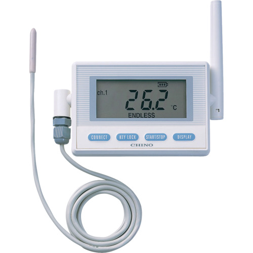 带有监视功能发射器外部热敏电阻型号的奇诺无线记录仪铅3M
记录器 MD8001-300