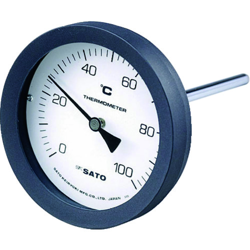 佐藤　バイメタル式温度计　ＢＭ－Ｔ－１００Ｐ　０～５０℃　１５０Ｌ　（２０８０－０６）　
BM-T-100P Series Bimetal Thermometers (Stock item) BM-T-100P-3