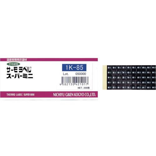 Nichio Giken Thermo标签超级迷 1点显示不可兑换性55度
Thermo标签Supermini 1K 1K-55