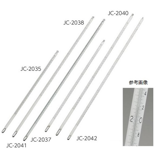 ＡＳ　精密棒状水银温度计ＪＣ－２０３７ 2-064-04