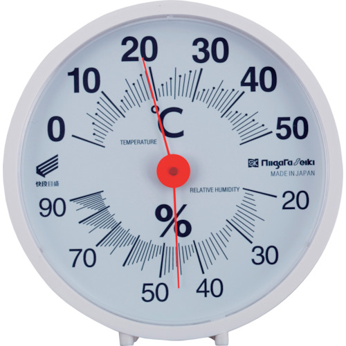 SK热水器和湿度计，易于阶段，圆形，白色
热仪kaidan白色 SK-1711KD