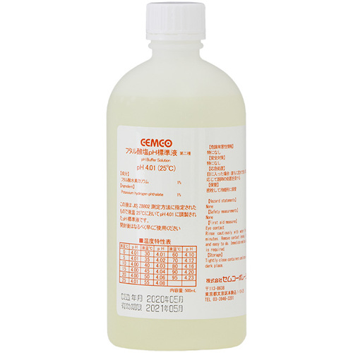 ＣＥＭＣＯ　ｐＨ标准溶液　４．０１　５００ｍｌ PH4.01-L-500
