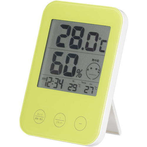 Yazawa数字热圈和湿度计GR数字热层和湿度计，带有热触及和流感警报 DO05GR