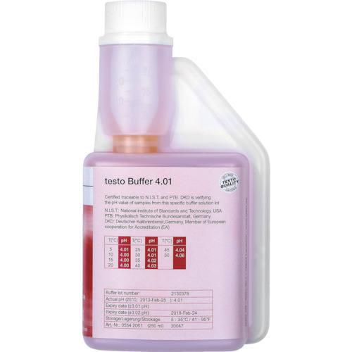 Testo缓冲液液体pH 4
pH缓冲区401-给药瓶 0554 2061