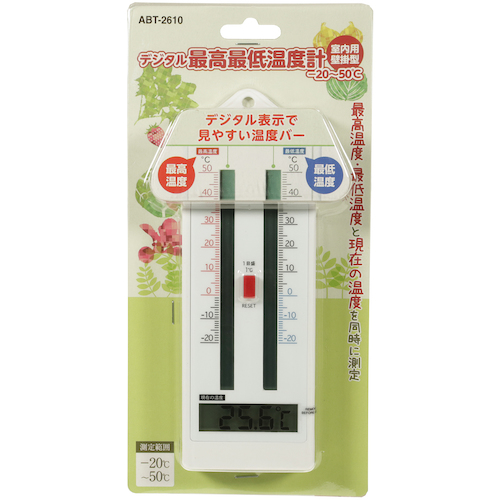 Takamori Koki数字 大和 低温度计-20-50℃
数字 大 小温度计 ABT-2610