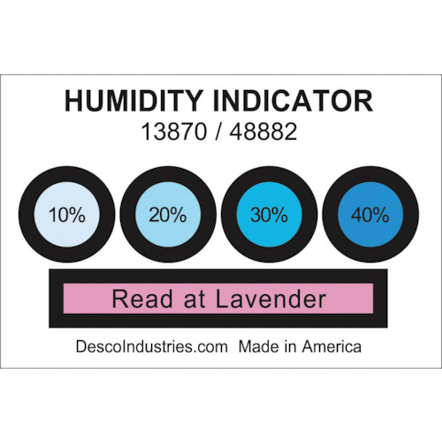 DESCO湿度显示卡，相对湿度：10、20、30、40％，可重复使用，数量：100 13870