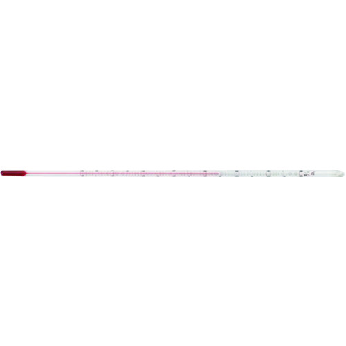 ＴＧＫ　赤液精密棒状温度计　０～１００℃　Ｌ３００ 614-53-06-13