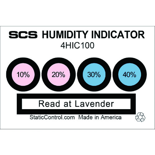 DESCO湿度显示卡相对湿度10％20％30％40％100张 4HIC100