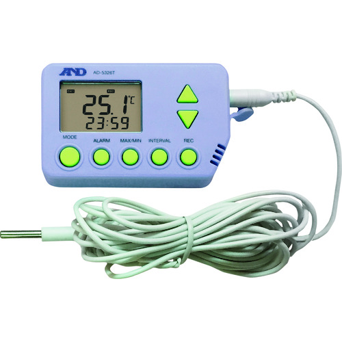 A＆D温度数据记录仪（带外部温度传感器）AD5326TT通用（ISO）校准（检查报告 +可追溯性系统）
热数据记录仪 AD5326TT-00A00