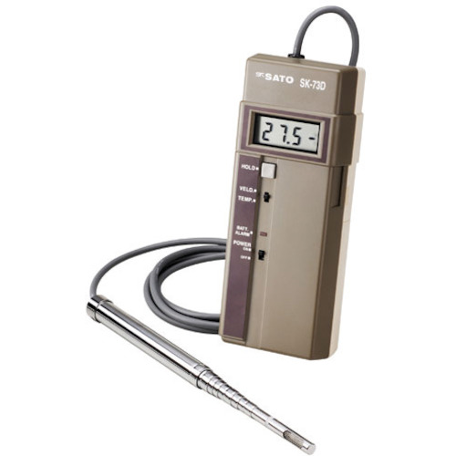 佐藤　电子风速计　ＳＫ－７３Ｄ　
Handy Type Hot Wire Digital Anemometer Model SK-73D SK-73D
