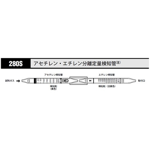 作为气体检测管乙炔乙烯280S（包括5瓶） 8-5352-09