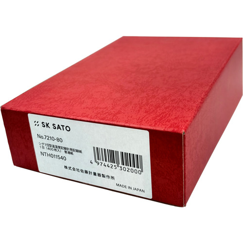 Sato记录纸1天2型热水计（7210-80）（400张）
Sigma II热码图的1天图表 7210-80