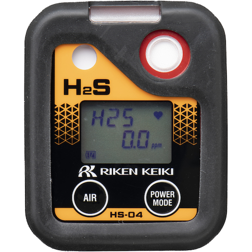 RIKEN个人安装的硫化氢仪HS-04电池规格（包括可食用性证书） HS-04 00 X2000