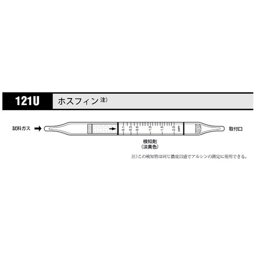 作为气体检测管磷酸121U（20片） 8-5354-15