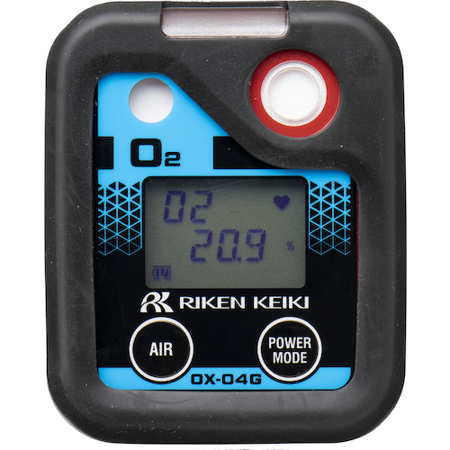 Riken个人安装的氧气浓度仪OX-04G可充电电池规格（包括可食用证书） OX-04G 01 X2000