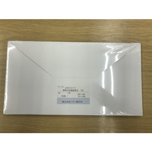 五十铃：1盒录制纸，用于精确自我录制温度和湿度计（55张）20012-7 20012-7