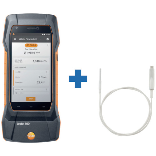 Testo Testo400 + PT100柔性温度探针
风速计 TD20-400-13