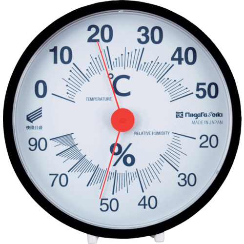 SK热水瓶和湿度计，易于阶段，圆形，黑色
热仪kaidan黑色 SK-1712KD