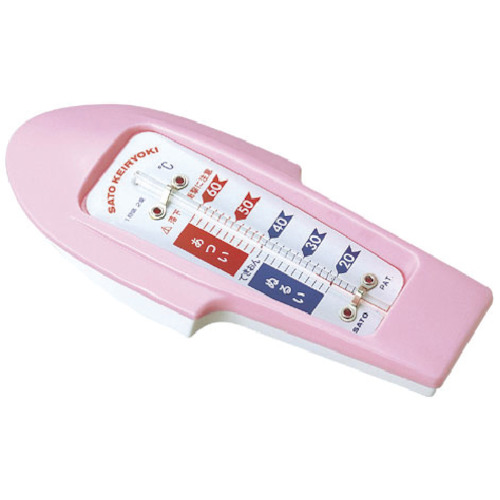 佐藤婴儿伴侣水温度计（粉红色）（1600-10）
浴室的浮动温度计（粉红色） 1600-10