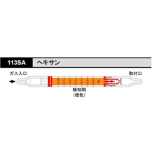 作为气体检测管己烷113SA（10片） 8-5353-75