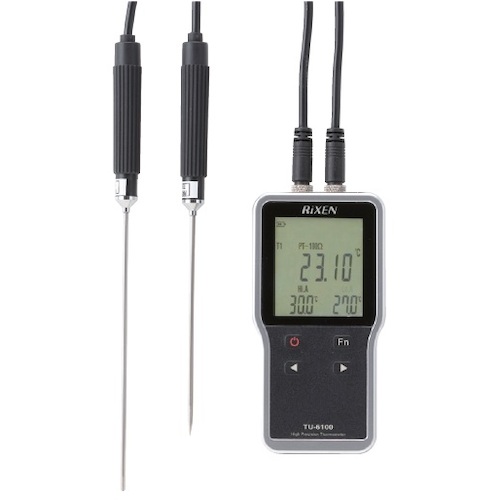 FUSO防水数字两点温度计（包括2个PT100Ω传感器）
防水温度计 TU-6100A