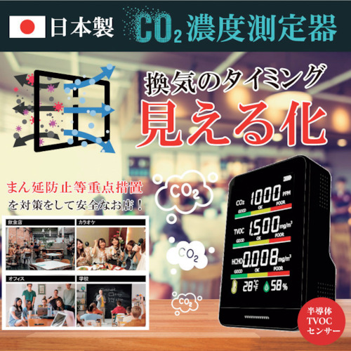 [停产]链接悬架，日本制造的二氧化碳浓度测量设备
二氧化碳浓度测量仪器 HCOM-CNJP001