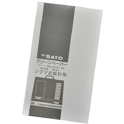 [停产] Sato记录纸32天卷，用于2型Sigma 2型温度和湿度记录器（7210-64）（55张）
Sigma II热码图的32天图 7210-64