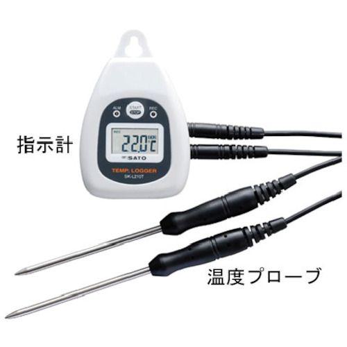 [停产] SATO 2通道温度记录器SK-L210T（包括指示器，2温度探针）
数据记录器 SK-L210T