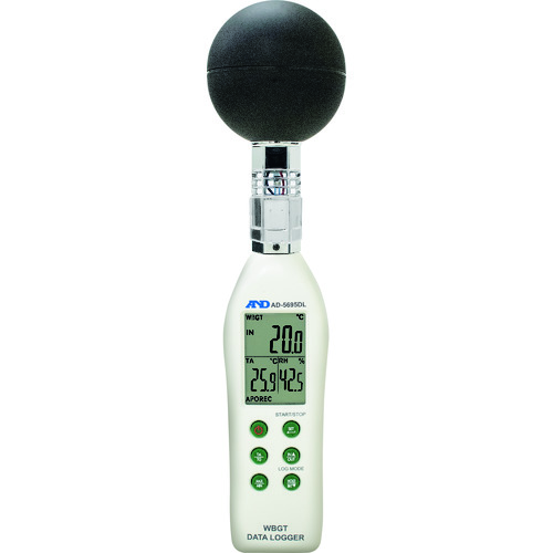 [中断] A＆D Heatroke索引数据记录器AD5695DL通用（ISO）带有校准（检查报告 + traceability系统图）
WBGT日期记录器 AD5695DL-00A00
