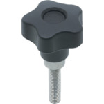 ELESA安全调整星形旋钮外径50mm螺纹直径M10 x 1.5 SSTK50X25N-SUS