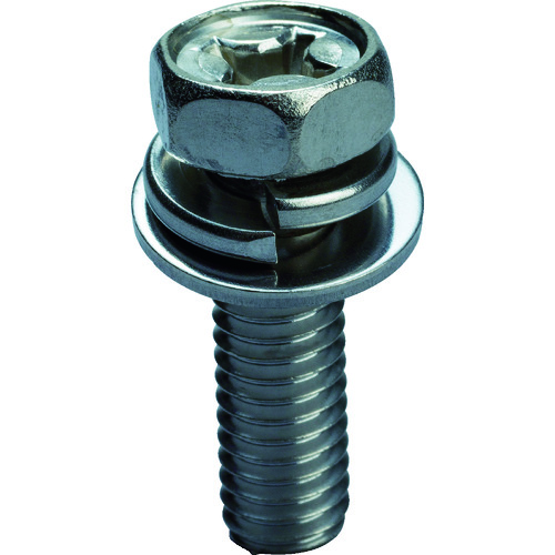 trusco用跨孔p = 3不锈钢M6 x 30 16件 /（ +）撞击螺栓弹簧洗衣机 + jis洗衣机的trusco沮丧
六边形头螺栓 Y336-0630