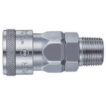 Nitto高耦合器钢硝化橡胶NBR（SG）（女螺钉安装的插座）主要侧RC3/8压力电阻2.0 MPa（00305） 30SM STEEL NBR