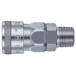 Nitto高耦合器钢硝化橡胶NBR（SG）（女螺钉安装的插座）主要侧RC1/4压力电阻2.0 MPa（00302） 20SM STEEL NBR