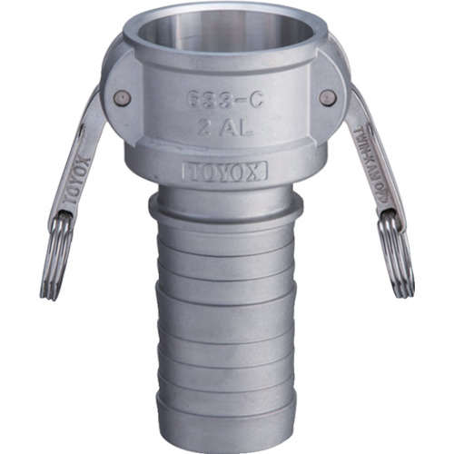 [停产] Toyox Camlock耦合器软管柄铝633-C 8英寸AL 633-C-8-AL