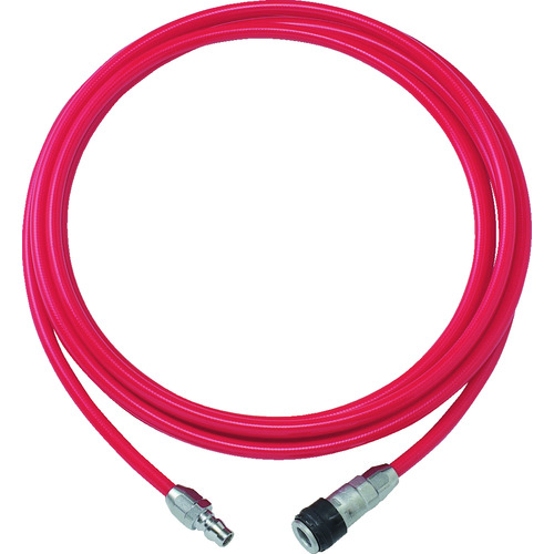 Trusco气叶软管氨基氨基叶管内径6.5 x外径10mm，总长度为5m，耦合红色 TOP-6.5-5