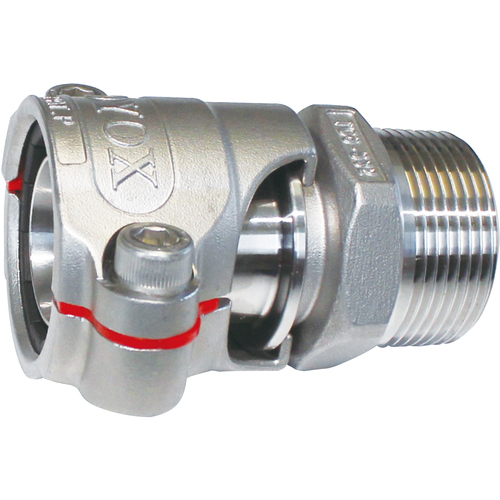 Toyox软管配件（不锈钢）Toyo连接器TC6-S型兼容软管32mm拟合标准R1-1/4 TC6-S32-R1-1-1/4 TC6-S32-R-1-1/4