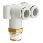SMC一触管配件分支肘部联合6mm R1/4 KQ2LU06-02AS