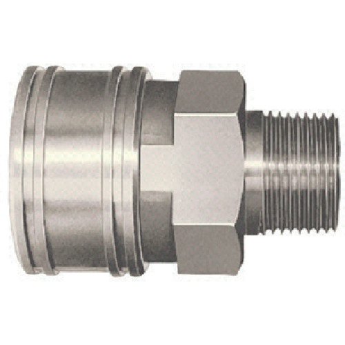 NITTO TSP耦合器，钢，氮橡胶SG（NBR）（银螺钉安装插座）主要侧RC1/2（00841） 4TSM STEEL NBR