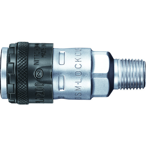 nitto“锁耦合器200”（女螺钉安装的插座）附件尺寸RC1/4 L200-20SM STEEL NBR
