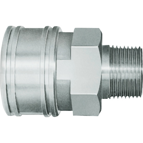 Nitto TSP耦合器，不锈钢，硝酸橡胶SG（NBR）（女性螺钉安装的插座）主要侧RC1/8（00712） 1TSM SUS NBR