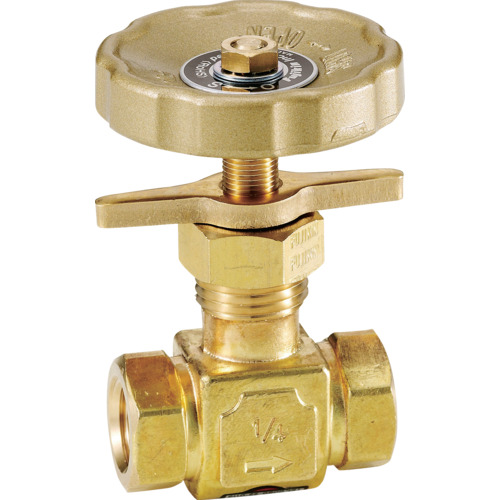 藤本黄铜针阀3/8B带螺旋螺母 DH-12LC-R