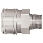 Nitto TSP耦合器，不锈钢，氮橡胶SG（NBR）（女性螺钉安装的插座）主要侧RC1/2（00721） 4TSM SUS NBR