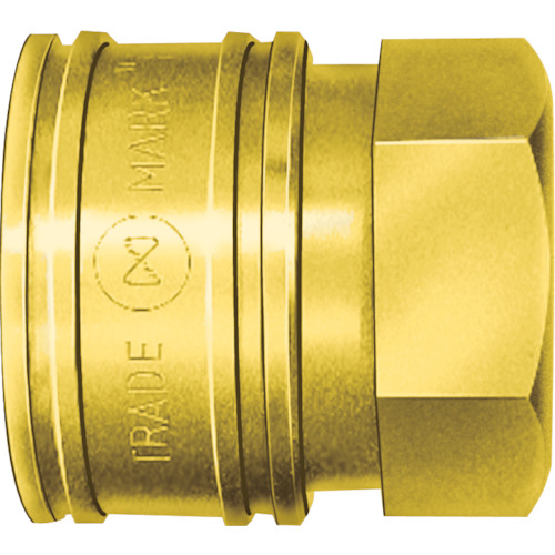 Nitto TSP耦合器，黄铜，氮橡胶SG（NBR）（男性线安装插座）主要侧R1/8（00593） 1TSF BRASS NBR