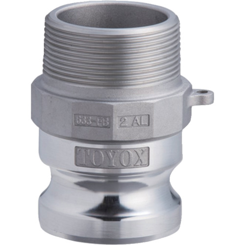 [停产] Toyox Camlock适配器男螺钉铝633-FB 8英寸Al 633-FB-8-AL