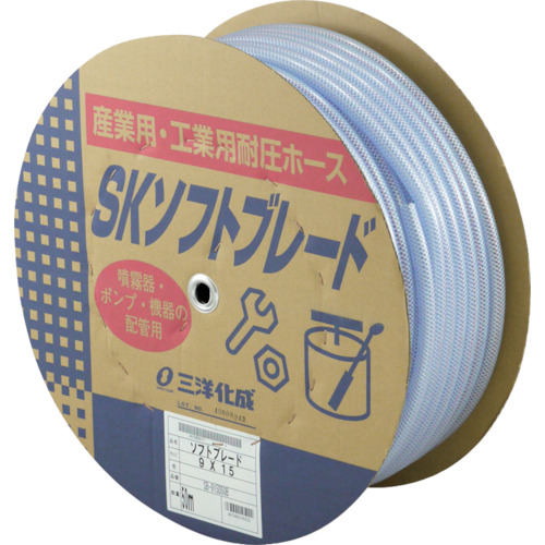 Sanyo工业软管SK软叶片软管9 x 15毫米长50 m鼓卷 SB-915D50B