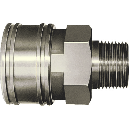 Nitto TSP耦合器由钢（银螺钉安装插座）制成的主要侧RC1/4 2TSM STEEL NBR