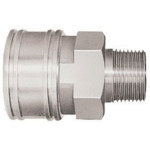 Nitto TSP耦合器，不锈钢，氮橡胶SG（NBR）（女性螺钉安装的插座）主要侧RC1/4（00715） 2TSM SUS NBR